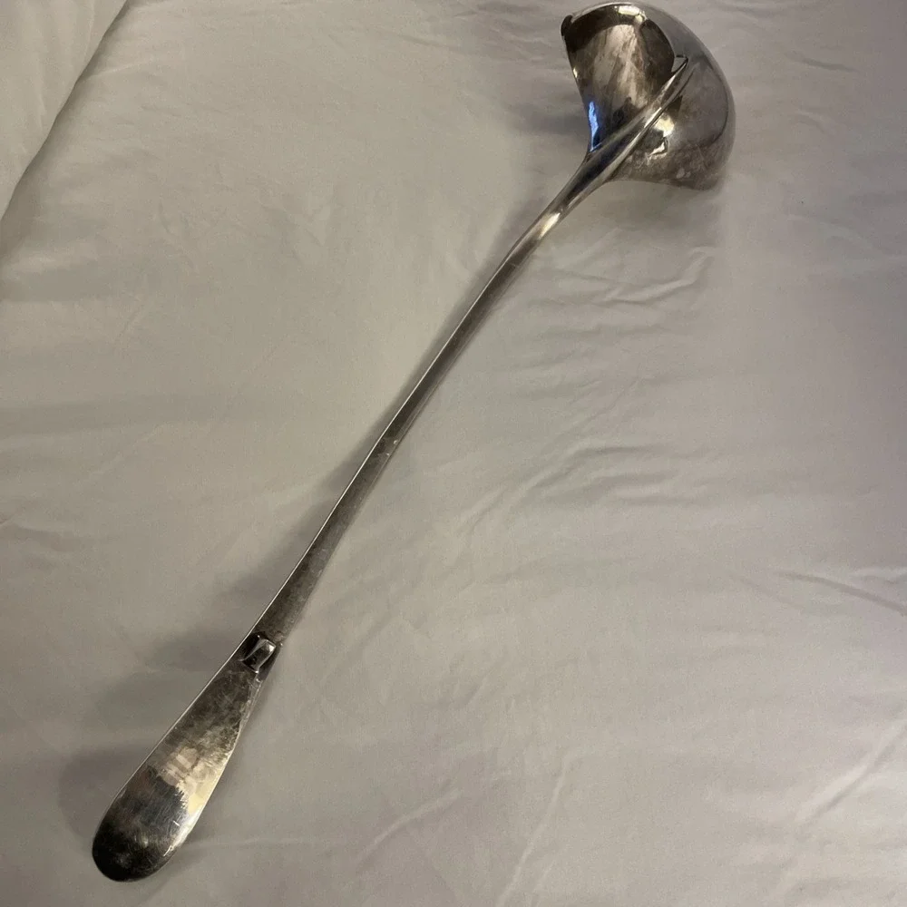 Vintage Silver‎ Plated Serving Ladle Spoon 17